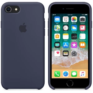 Силиконовый чехол Apple Silicone Case Midnight Blue (MQGM2) для iPhone SE 3 | SE 2 | 8 | 7 - Фото 4