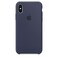 Силиконовый чехол Apple Silicone Case Midnight Blue (MQT32) для iPhone X MQT32 - Фото 1