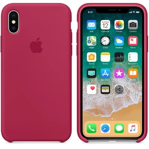 Силиконовый чехол Apple Silicone Case Rose Red (MQT82) для iPhone X - Фото 2