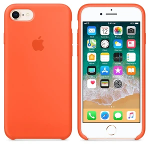 Силиконовый чехол Apple Silicone Case Spicy Orange (MR682) для iPhone SE 3 | SE 2 | 8 | 7 - Фото 2