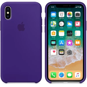 Силиконовый чехол Apple Silicone Case Ultra Violet (MQT72) для iPhone X - Фото 2