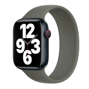 Силиконовый монобраслет Apple Solo Loop Olive для Apple Watch 41mm | 40mm | 38mm (MQV33) Размер 4 MQV33 - Фото 1
