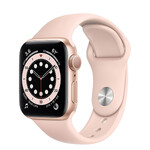 Смарт-годинник Apple Watch Series 6 GPS, 40mm Gold Aluminum Case with Pink Sand Sport Band (MG123)