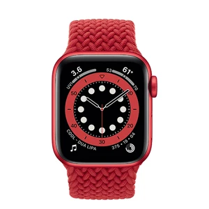 Смарт-часы Apple Watch Series 6 GPS, 40mm Red Aluminum Case with Red Braided Solo Loop (M02C3) - Фото 2