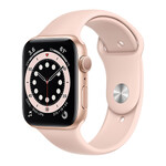 Смарт-годинник Apple Watch Series 6 GPS, 44mm Gold Aluminum Case with Pink Sand Sport Band (M00E3)