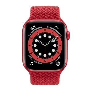 Смарт-часы Apple Watch Series 6 GPS, 44mm Red Aluminum Case with Red Braided Solo Loop (M02H3) - Фото 2