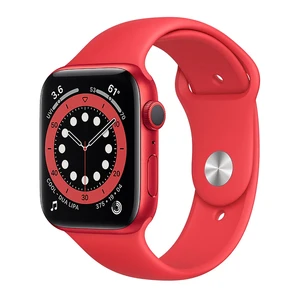 Смарт-часы Apple Watch Series 6 GPS, 44mm (PRODUCT) Red Aluminum Case with Red Sport Band (M00M3UL/A) Официальный UA M00M3UL/A - Фото 1