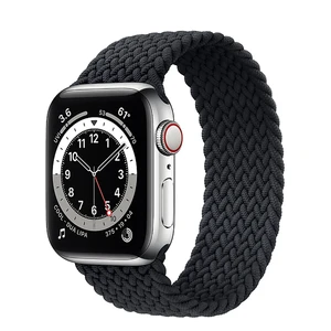 Смарт-годинник Apple Watch Series 6 GPS + Cellular, 40mm Silver Stainless Steel Case with Charcoal Braided Solo Loop (M0DC3 | M0DV3) M0DC3 | M0DV3 - Фото 1