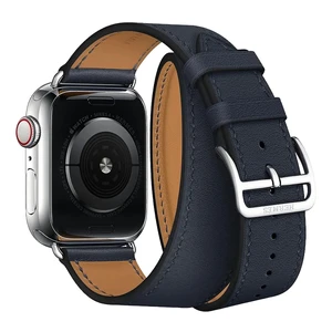 Смарт-годинник Apple Watch Hermes Series 4 40mm GPS + LTE Stainless Steel Case Blue Indigo Swift Leather Double Tour (MU6Q2) - Фото 4