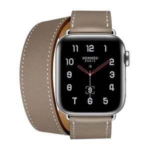 Смарт-годинник Apple Watch Hermes Series 4 40mm GPS + LTE Stainless Steel Case Etoupe Swift Leather Double Tour (H074200CJ18) - Фото 2