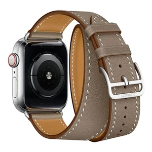 Смарт-годинник Apple Watch Hermes Series 4 40mm GPS + LTE Stainless Steel Case Etoupe Swift Leather Double Tour (H074200CJ18) - Фото 3