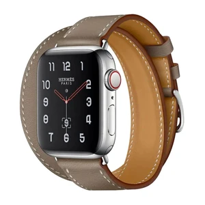 Смарт-годинник Apple Watch Hermes Series 4 40mm GPS + LTE Stainless Steel Case Etoupe Swift Leather Double Tour (H074200CJ18) H074200CJ18 - Фото 1