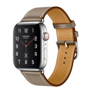 Смарт-годинник Apple Watch Hermes Series 4 40mm GPS + LTE Stainless Steel Case Etoupe Swift Leather Single Tour (H077059CJ18) H077059CJ18 - Фото 1