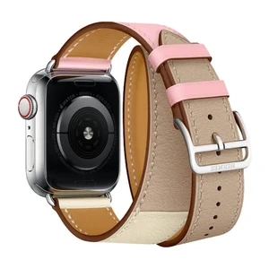 Смарт-годинник Apple Watch Hermes Series 4 40mm GPS + LTE Stainless Steel Case Rose Sakura | Craie | Argile Swift Double Tour (H078731CJAE) - Фото 3