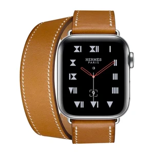 Смарт-годинник Apple Watch Hermes Series 4 40mm GPS + LTE Stainless Steel Case Fauve Barenia Leather Double Tour (MU6P2) - Фото 2
