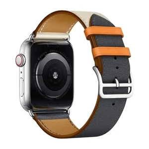 Смарт-годинник Apple Watch Hermes Series 4 44mm GPS + LTE Stainless Steel Case Indigo | Craie | Orange Swift | Single Tour (MU6X2) - Фото 2