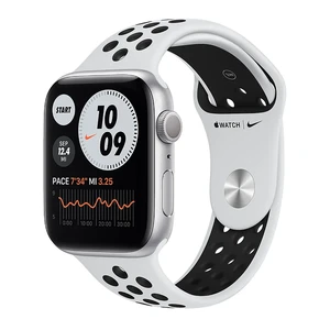 Смарт-годинник Apple Watch Nike Series 6 GPS, 44mm Silver Aluminum Case with Pure Platinum | Black Nike Sport Band (MG293UL / A) Офіційний UA MG293UL/A - Фото 1