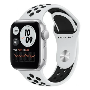 Смарт-годинник Apple Watch Nike SE 44mm Silver Aluminum Case with Pure Platinum Black Nike Sport Band (MYYH2UL/A) Офіційний UA MYYH2UL/A - Фото 1