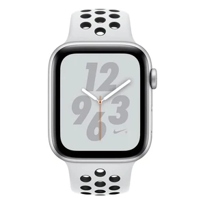 Смарт-годинник Apple Watch Nike + Series 4 44mm GPS + LTE Silver Aluminum Case Pure Platinum | Black Nike Sport Band (MTXC2 | MTXK2) - Фото 2