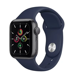 Смарт-годинник Apple Watch SE GPS, 40mm Space Gray Aluminum Case with Deep Navy Sport Band (MYE02) MYE02 - Фото 1