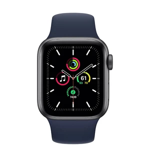 Смарт-годинник Apple Watch SE GPS, 40mm Space Gray Aluminum Case with Deep Navy Sport Band (MYE02) - Фото 2