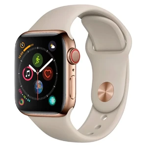 Смарт-годинник Apple Watch Series 4 40mm GPS + LTE Gold Stainless Steel Case Stone Sport Band (MTUR2 | MTVN2) MTUR2/MTVN2 - Фото 1