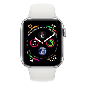 Смарт-годинник Apple Watch Series 4 44mm GPS Silver Aluminum Case White Sport Band (MU6A2) - Фото 2