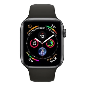 Смарт-часы Apple Watch Series 4 44mm GPS Space Gray Aluminum Case Black Sport Band (MU6D2) - Фото 2