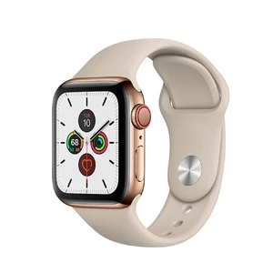 Смарт-часы Apple Watch Series 5 40mm Gold Stainless Steel Case Stone Sport Band (MWWU2) MWWU2 - Фото 1