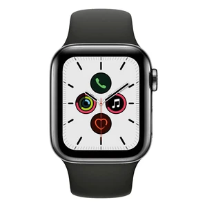 Смарт-годинник Apple Watch Series 5 40mm Space Black Stainless Steel Case Black Sport Band (MWWW2) - Фото 2