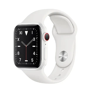 Смарт-годинник Apple Watch Series 5 44mm White Ceramic Case White Sport Band (MWQU2) MWQU2 - Фото 1