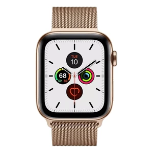 Смарт-годинник Apple Watch Series 5 44mm Gold Stainless Steel Case Milanese Loop (MWW62) - Фото 2