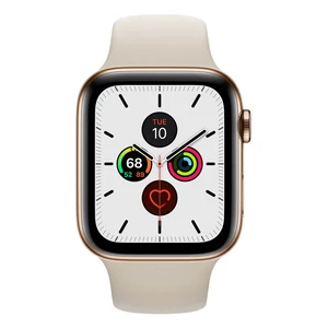 Смарт-часы Apple Watch Series 5 44mm Gold Stainless Steel Case Stone Sport Band (MWW52) - Фото 2