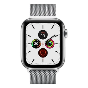 Смарт-годинник Apple Watch Series 5 40mm Silver Stainless Steel Case Milanese Loop (MWWT2) - Фото 2