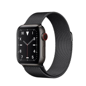 Смарт-часы Apple Watch Series 5 40mm Space Black Titanium Case Black Milanese Loop (MWQR2) MWQR2 - Фото 1