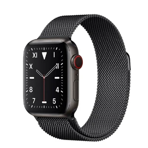 Смарт-годинник Apple Watch Series 5 44mm Space Black Titanium Case Black Milanese Loop (MWQR2) MWQR2 - Фото 1