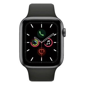Смарт-годинник Apple Watch Series 5 44mm Space Black Stainless Steel Case Black Sport Band (MWW72) - Фото 8