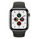 Смарт-часы Apple Watch Series 5 44mm Space Black Stainless Steel Case Black Sport Band (MWW72) - Фото 2