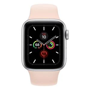 Смарт-годинник Apple Watch Series 5 40mm White Ceramic Case Pink Sand Sport Band (MWQU2) - Фото 2