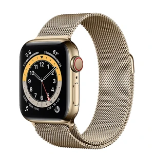 Смарт-годинник Apple Watch Series 6 GPS + Cellular, 40mm Gold Stainless Steel Case with Gold Milanese Loop (M02X3 | M06W3) M02X3 | M06W3 - Фото 1
