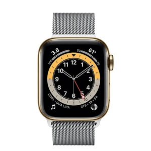 Смарт-годинник Apple Watch Series 6 GPS + Cellular, 40mm Gold Stainless Steel Case with Silver Milanese Loop (MOD93 | MODU3) - Фото 2