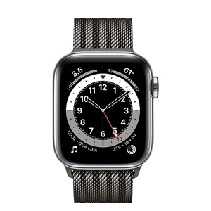 Смарт-годинник Apple Watch Series 6 GPS + Cellular, 40mm Silver Stainless Steel Case with Graphite Milanese Loop (M0DC3 | M0DV3) - Фото 2