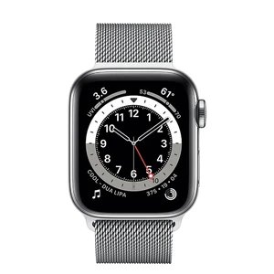 Смарт-годинник Apple Watch Series 6 GPS + Cellular, 40mm Silver Stainless Steel Case with Silver Milanese Loop (M02V3 | M06U3) - Фото 2
