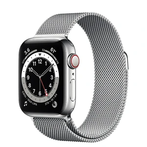 Смарт-годинник Apple Watch Series 6 GPS + Cellular, 40mm Silver Stainless Steel Case with Silver Milanese Loop (M02V3 | M06U3) M02V3 | M06U3 - Фото 1