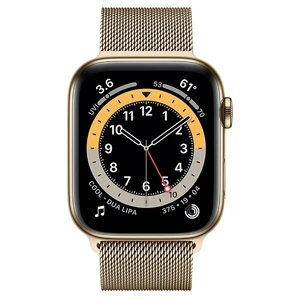 Смарт-годинник Apple Watch Series 6 GPS + Cellular, 44mm Gold Stainless Steel Case with Gold Milanese Loop (M07P3 | M09G3) - Фото 2