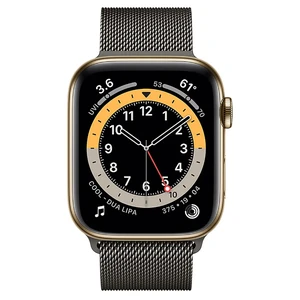 Смарт-годинник Apple Watch Series 6 GPS + Cellular, 44mm Gold Stainless Steel Case with Graphite Milanese Loop (M0GD3 | M0GV3) - Фото 2