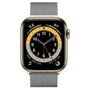 Смарт-годинник Apple Watch Series 6 GPS + Cellular, 44mm Gold Stainless Steel Case with Silver Milanese Loop (MOGD3 | MOGV3) - Фото 2