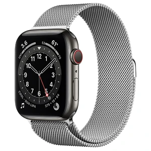 Смарт-часы Apple Watch Series 6 GPS + Cellular, 44mm Graphite Stainless Steel Case with Silver Milanese Loop (M0GG3 | M0GX3) M0GG3/M0GX3 - Фото 1