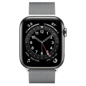 Смарт-часы Apple Watch Series 6 GPS + Cellular, 44mm Graphite Stainless Steel Case with Silver Milanese Loop (M0GG3 | M0GX3) - Фото 2