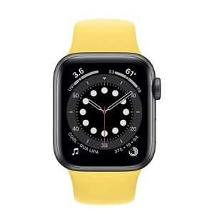 Смарт-часы Apple Watch Series 6 GPS, 40mm Space Gray Aluminum Case with Ginger Sport Band (MG1A3) - Фото 2